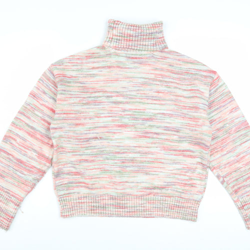 Marks and Spencer Women’s Multicoloured Roll Neck Knit Jumper M