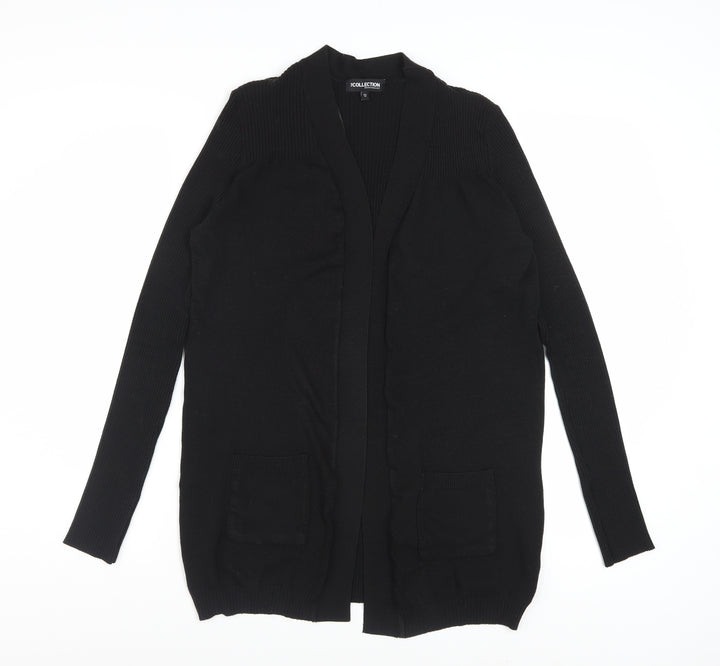Debenhams Women’s Black Size 12 Knit Long Sleeve Open Cardigan