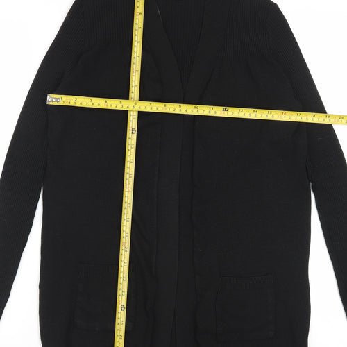 Debenhams Women’s Black Size 12 Knit Long Sleeve Open Cardigan