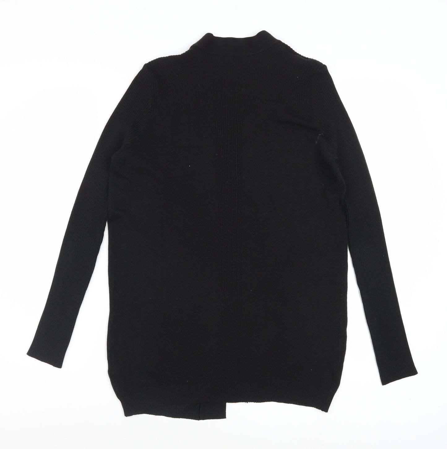 Debenhams Women’s Black Size 12 Knit Long Sleeve Open Cardigan