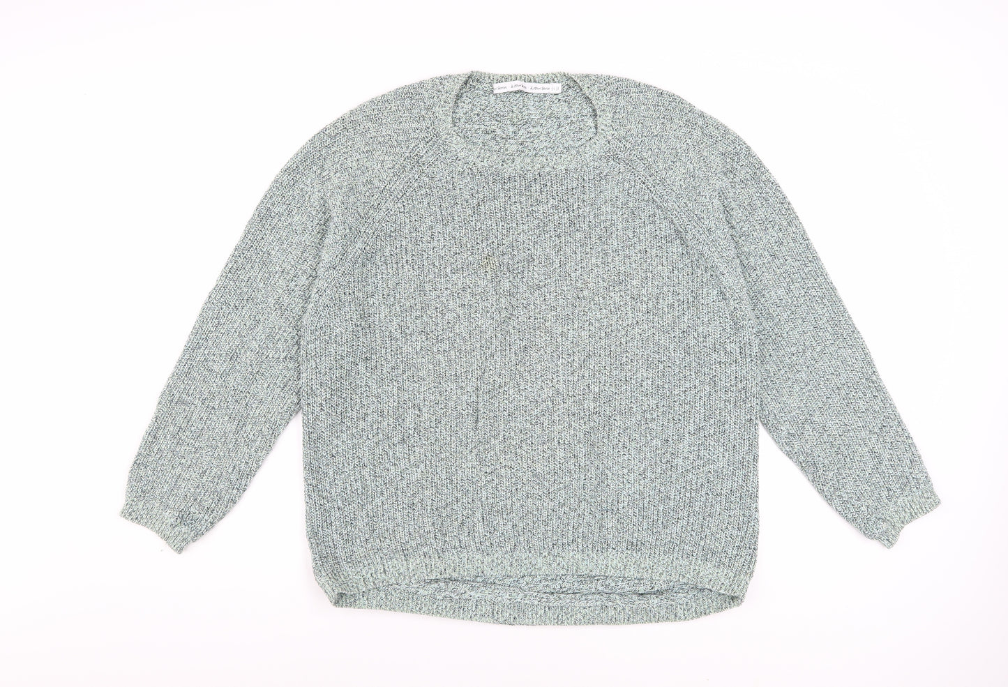 & Other Stories Women Green Cotton Chunky Knit Pullover Jumper L UK 14