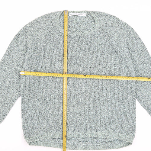& Other Stories Women Green Cotton Chunky Knit Pullover Jumper L UK 14