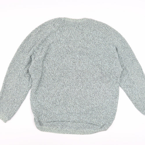 & Other Stories Women Green Cotton Chunky Knit Pullover Jumper L UK 14
