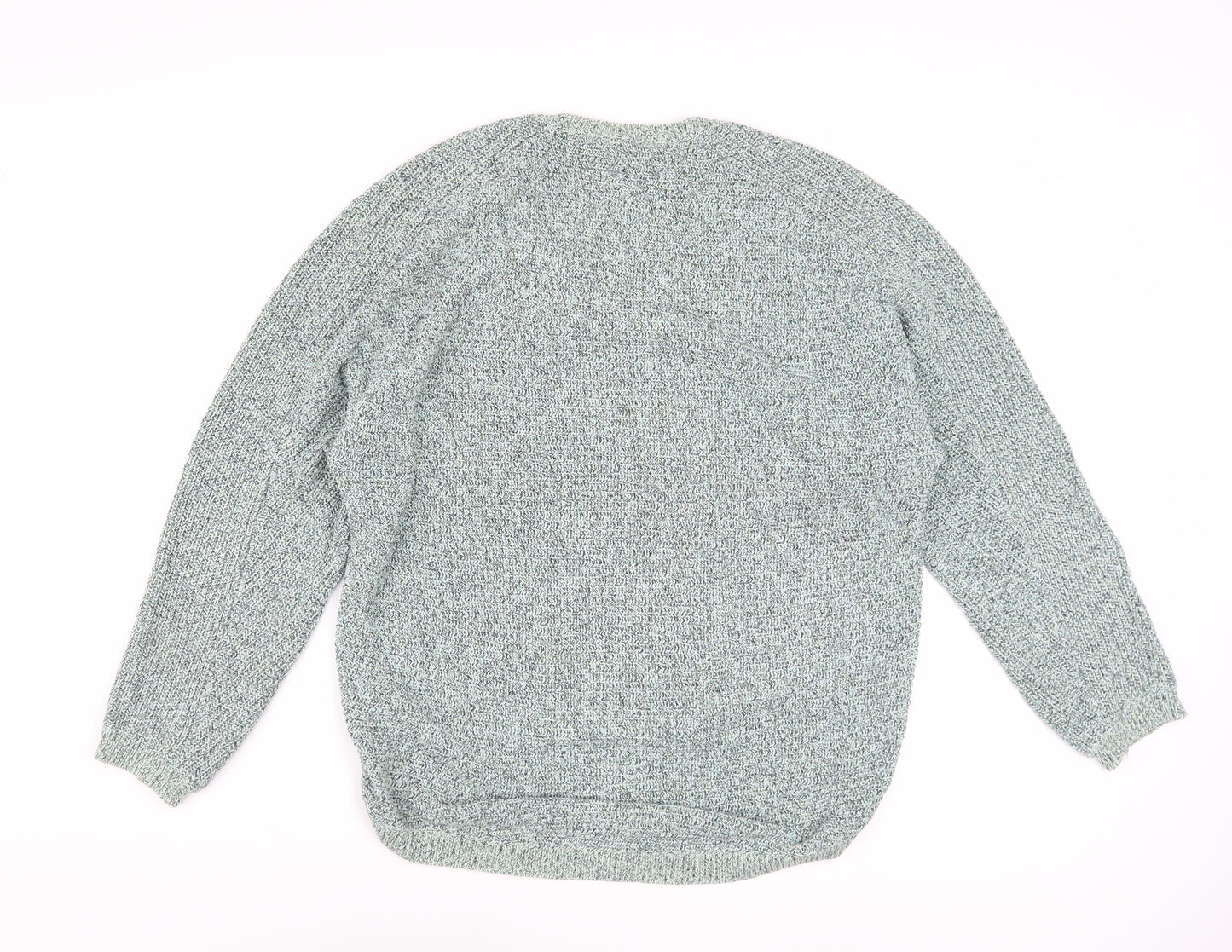 & Other Stories Women Green Cotton Chunky Knit Pullover Jumper L UK 14