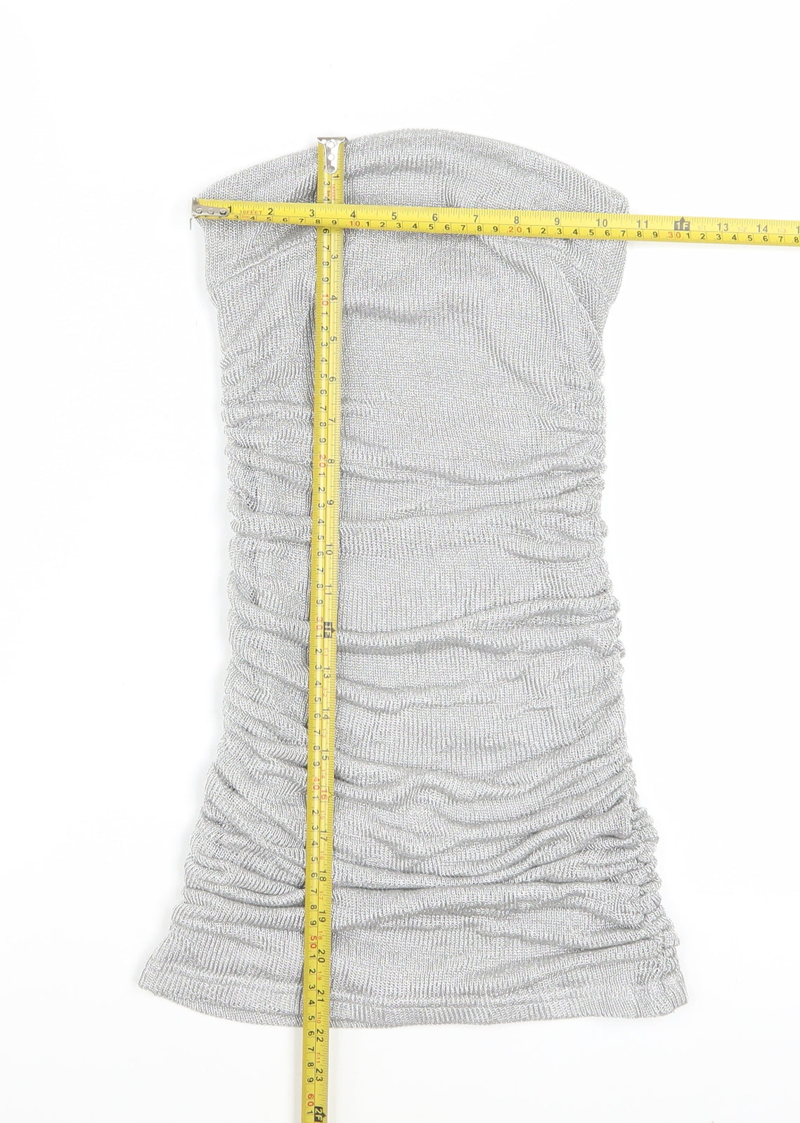 Motel Women's Silver Strapless Bodycon Mini Dress XS