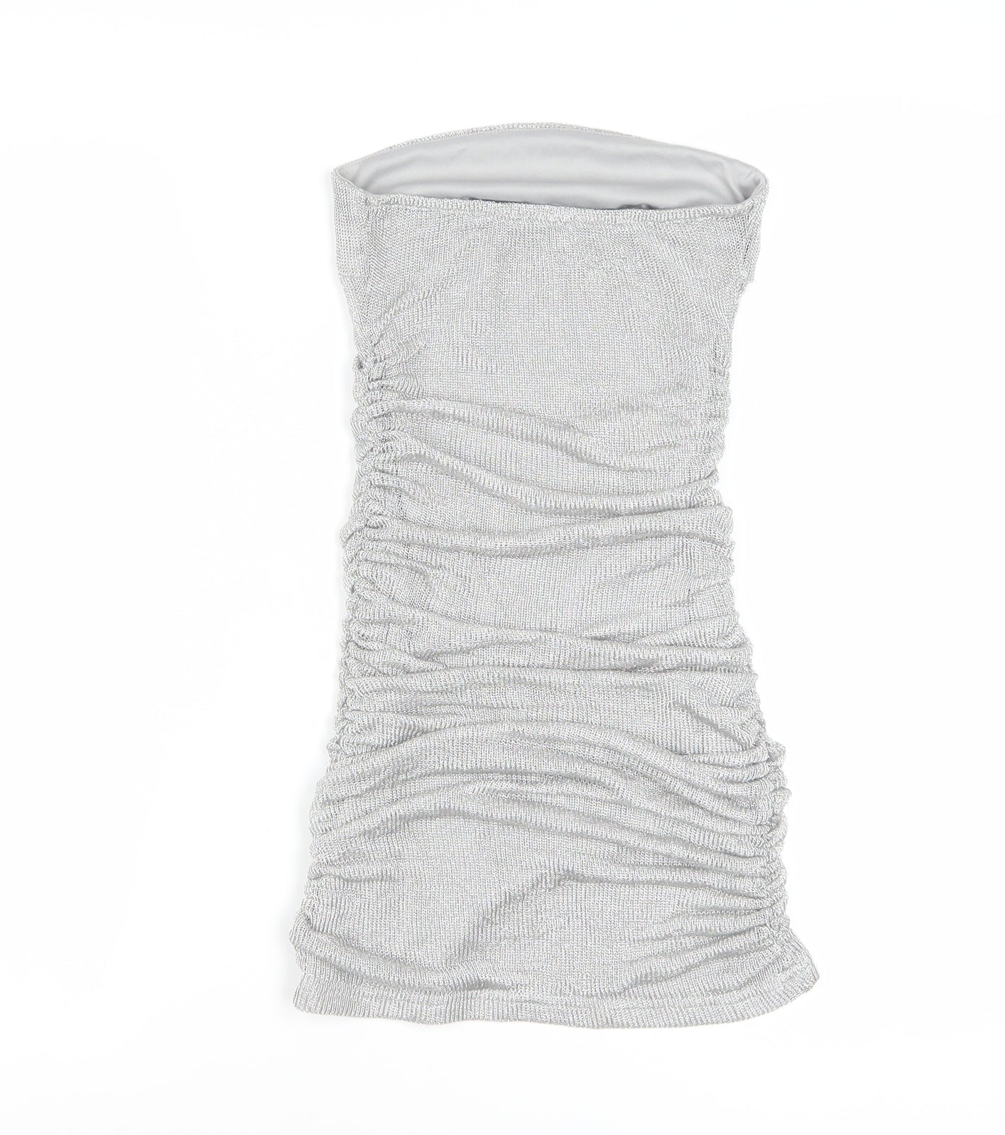 Motel Women's Silver Strapless Bodycon Mini Dress XS