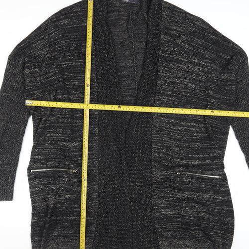 Marks and Spencer Women’s Black Metallic Knit Longline Cardigan Size 22