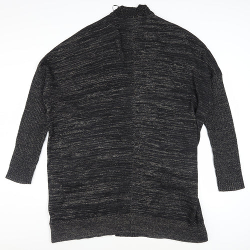 Marks and Spencer Women’s Black Metallic Knit Longline Cardigan Size 22