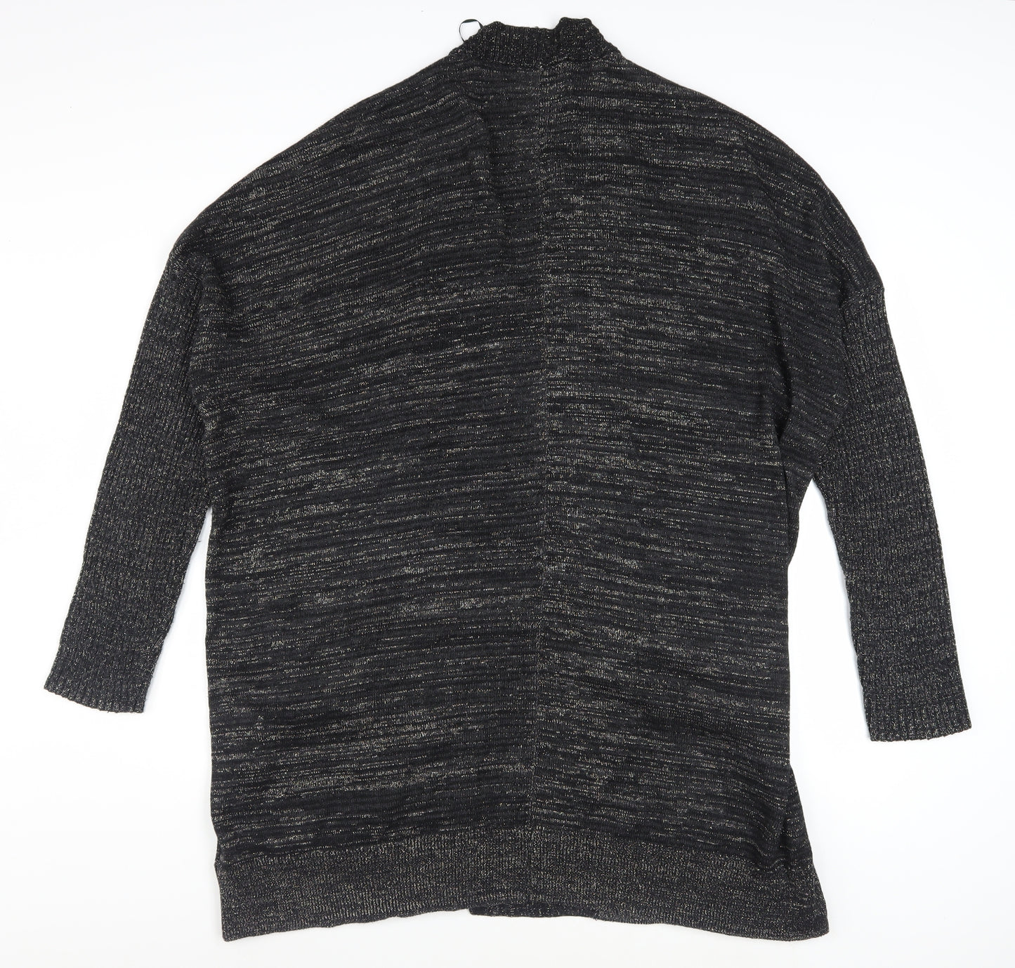 Marks and Spencer Women’s Black Metallic Knit Longline Cardigan Size 22