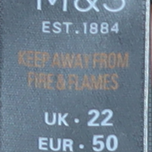Marks and Spencer Women’s Black Metallic Knit Longline Cardigan Size 22
