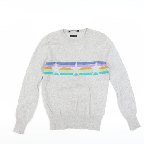 Marks and Spencer Autograph Women Grey Cashmere Star Jumper Size 6