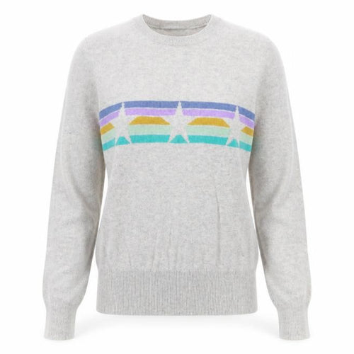 Marks and Spencer Autograph Women Grey Cashmere Star Jumper Size 6