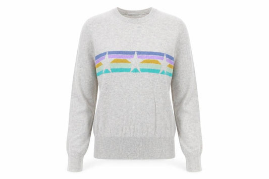 Front view of Marks & Spencer Autograph Women Grey Cashmere Star Jumper, size 6