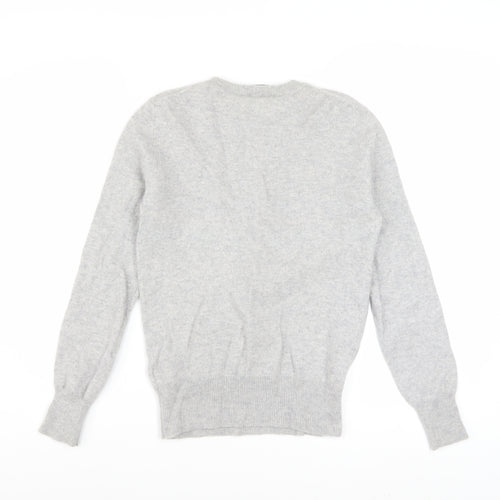 Marks and Spencer Autograph Women Grey Cashmere Star Jumper Size 6