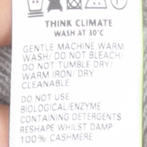 Marks and Spencer Autograph Women Grey Cashmere Star Jumper Size 6