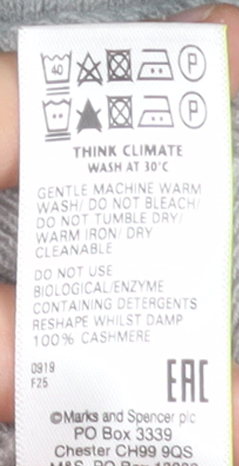 Marks and Spencer Autograph Women Grey Cashmere Star Jumper Size 6