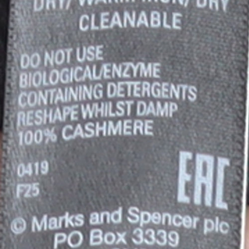 Marks and Spencer Autograph Women’s Grey Pink Cashmere Jumper Size 8