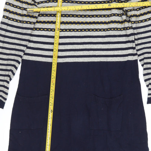 White Stuff Women’s Blue Striped Knit Shift Dress Size 12