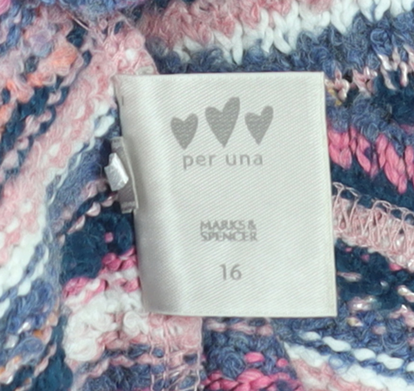 Marks and Spencer Per Una Women’s Multicoloured Striped Cardigan Size 16