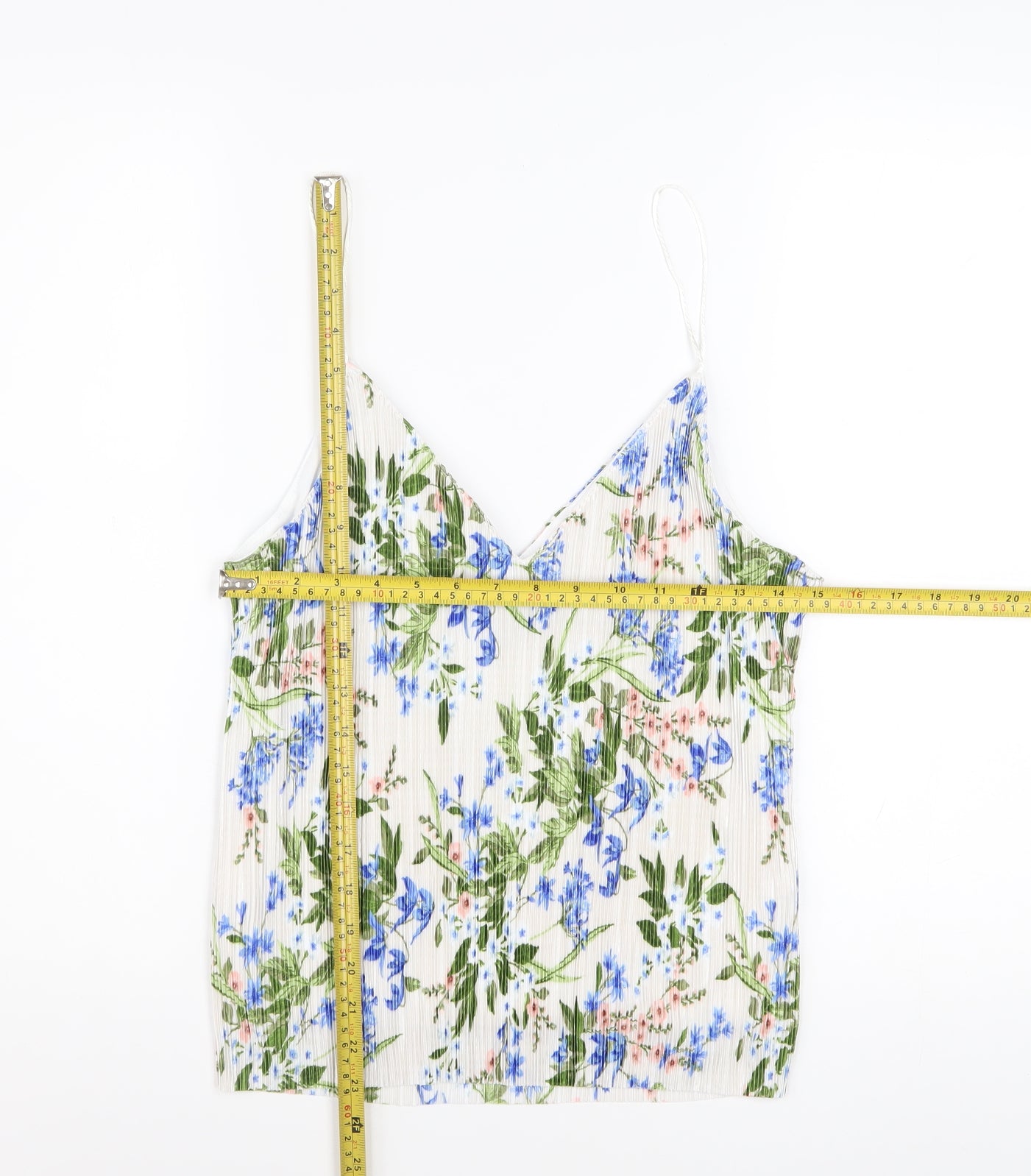 New Look Women's Multicoloured Floral V-Neck Camisole Top Size 12
