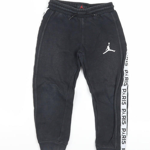 Jordan Boys Black 6-7 Years Jogger Trousers with Paris Side Stripes