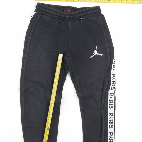 Jordan Boys Black 6-7 Years Jogger Trousers with Paris Side Stripes