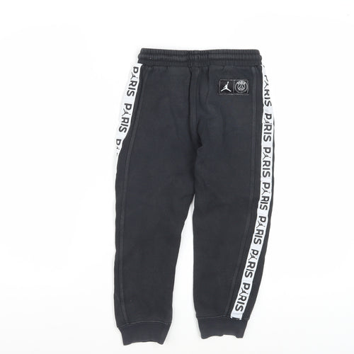 Jordan Boys Black 6-7 Years Jogger Trousers with Paris Side Stripes