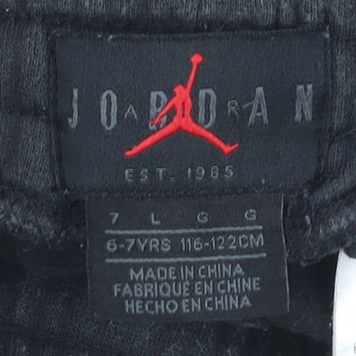 Jordan Boys Black 6-7 Years Jogger Trousers with Paris Side Stripes