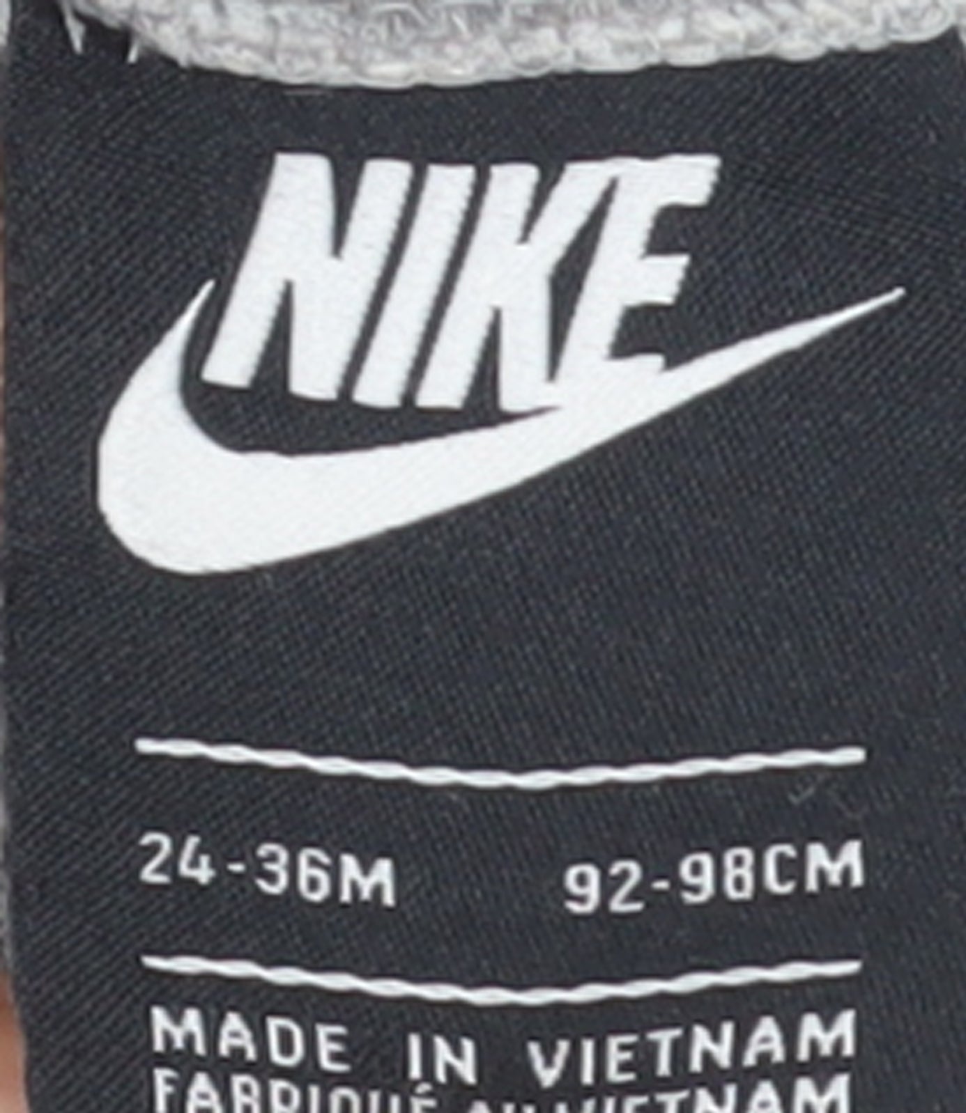 Nike Boys Grey Pullover Hoodie 2-3 Years Cotton Blend Graphic Logo