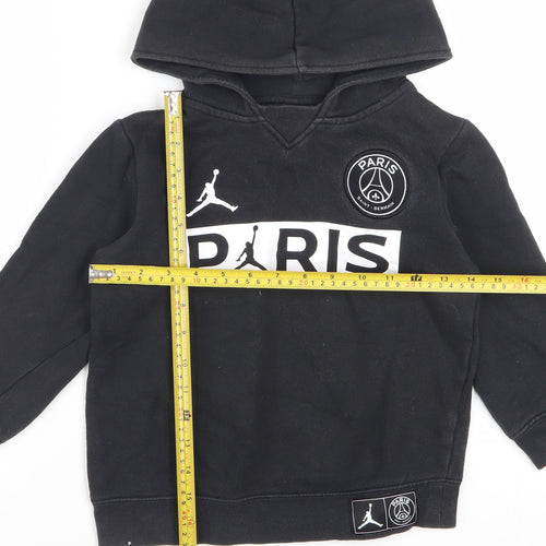 Jordan PSG Boys Black Pullover Hoodie 6-7 Years Cotton Blend