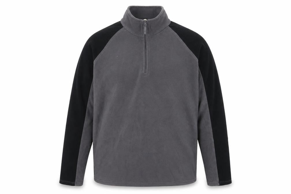 Front view of Mountain Warehouse Men’s Grey Fleece 1/4 Zip Sweatshirt 2XL