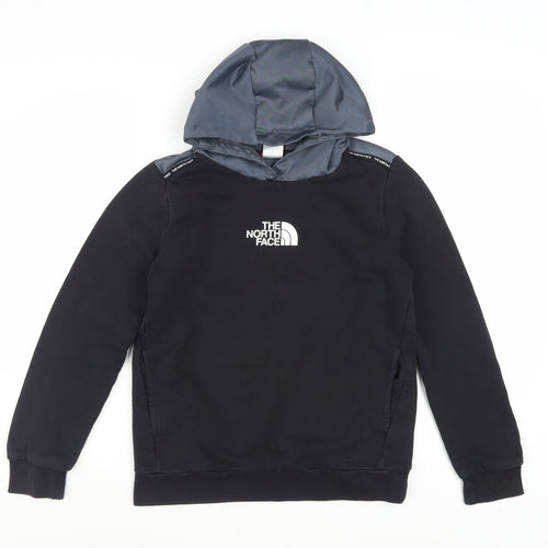 The North Face Boys Black Pullover Hoodie L Cotton Blend Warm Top