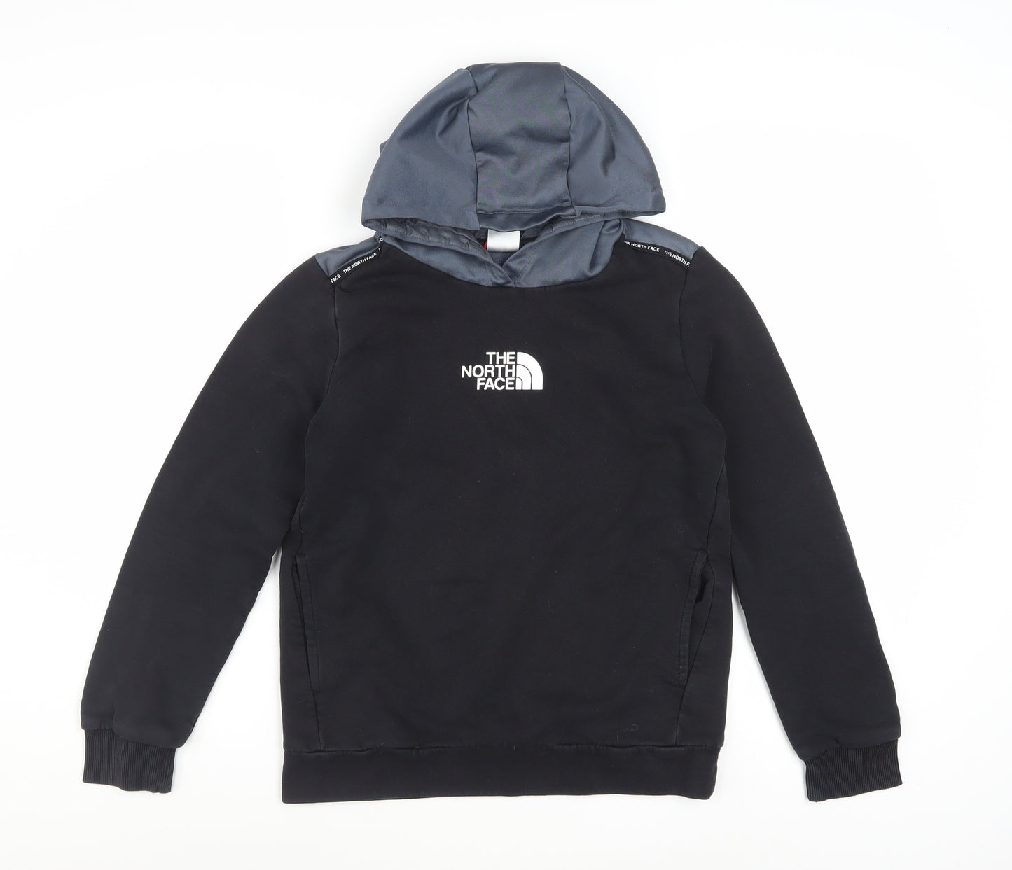 The North Face Boys Black Pullover Hoodie L Cotton Blend Warm Top