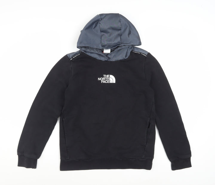The North Face Boys Black Pullover Hoodie L Cotton Blend Warm Top