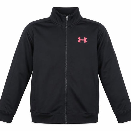 Under Armour Boys Black Full Zip Track Jacket Size 12 Years Polyester