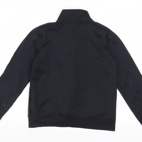 Under Armour Boys Black Full Zip Track Jacket Size 12 Years Polyester