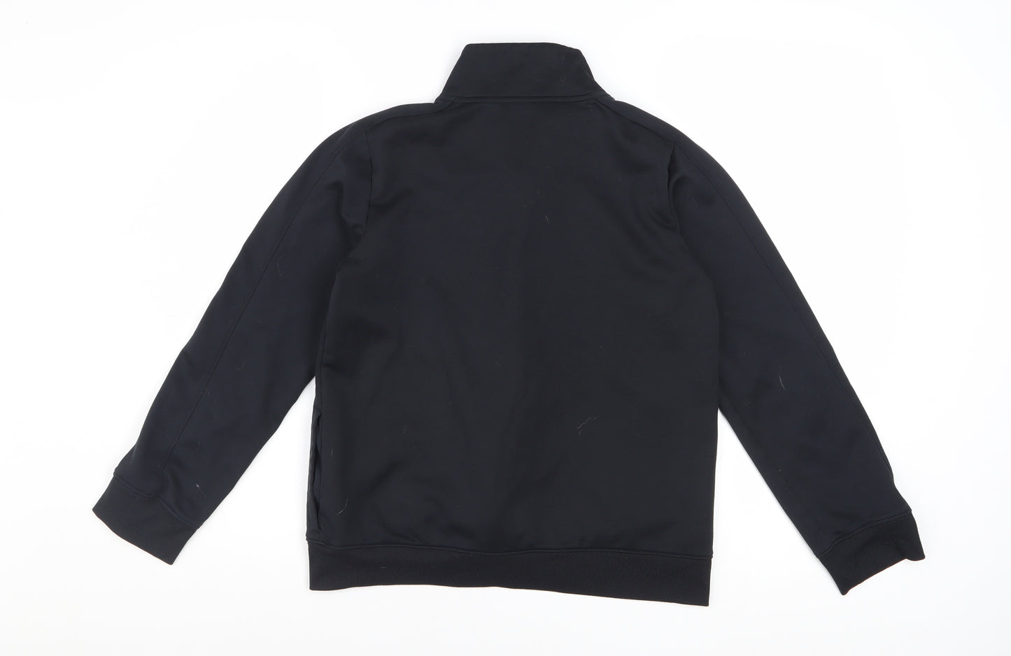 Under Armour Boys Black Full Zip Track Jacket Size 12 Years Polyester