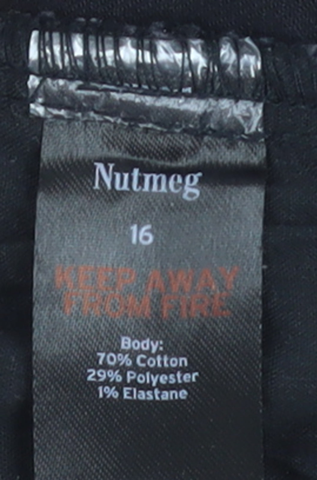 Nutmeg Womens Black Denim Bermuda Shorts Size 16 Stretch