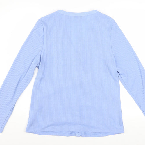 Marks and Spencer Women Blue V-Neck Button Cardigan Size 16