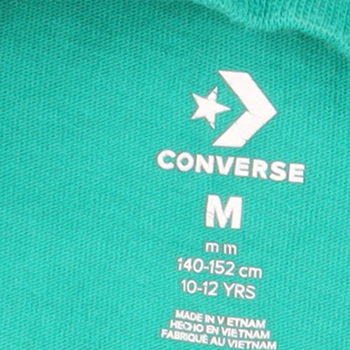Converse Boys Green Logo T-Shirt Size 10-12 Years Short Sleeve Cotton