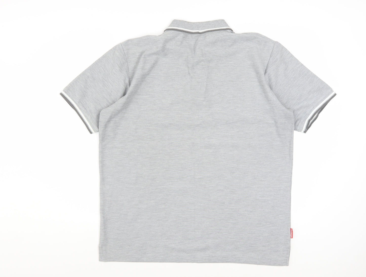 Slazenger Men's Grey Short Sleeve Polo Shirt Size L Classic Fit