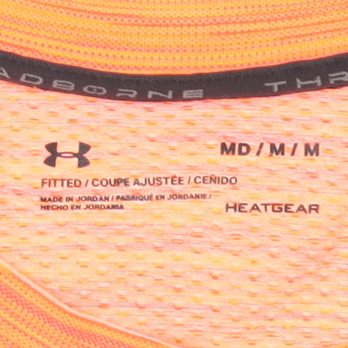 Under Armour Men's Orange HeatGear Fitted Active T-Shirt M