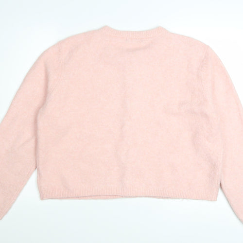 F&F Women’s Pink Knit Long Sleeve Crew Neck Cardigan L