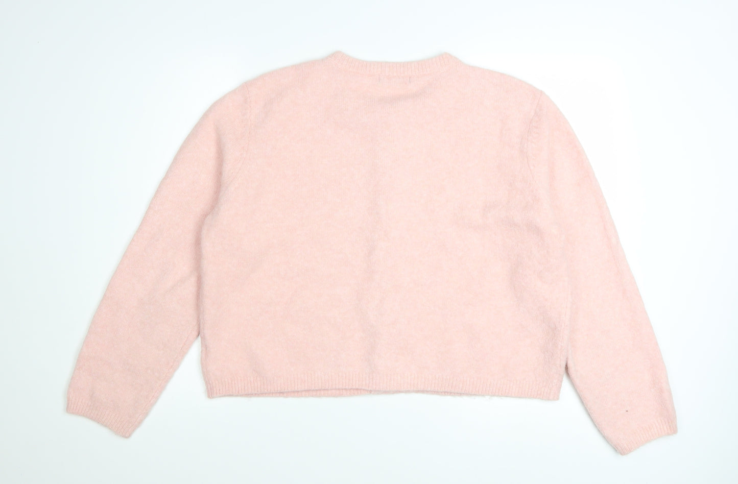 F&F Women’s Pink Knit Long Sleeve Crew Neck Cardigan L