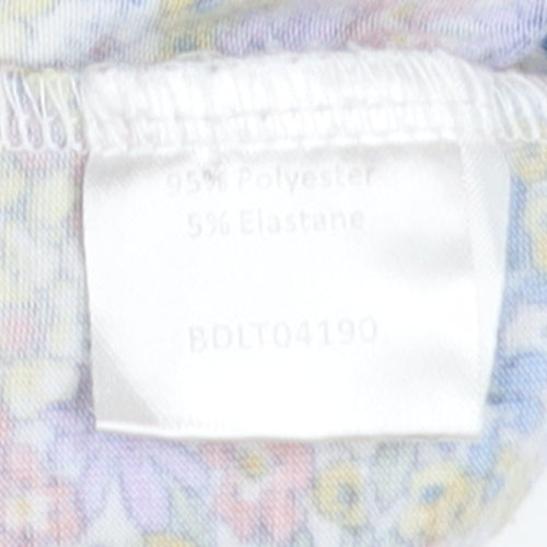 Cerulean by Blue Diamond Women's Multi Floral Peplum Blouse Size M