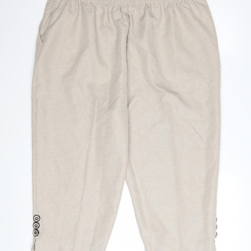 Emma Collection Womens Beige Size 20 Cropped Trousers