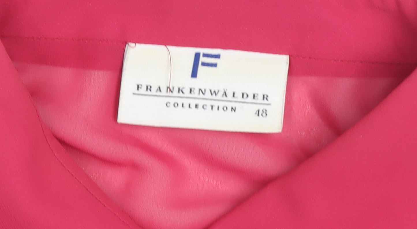 Frankenwälder Women Pink 3/4 Sleeve Button-Up Blouse UK 20