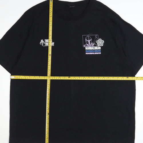 George Men’s Black Star Wars The Mandalorian 3XL Graphic T-Shirt