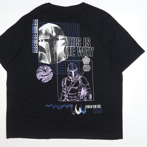 George Men’s Black Star Wars The Mandalorian 3XL Graphic T-Shirt