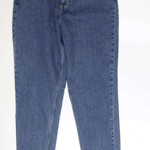 F&F Women's Blue High Rise Straight Denim Jeans Size 14 Tall
